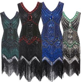 VARIOUS FLAPPER DRESSES