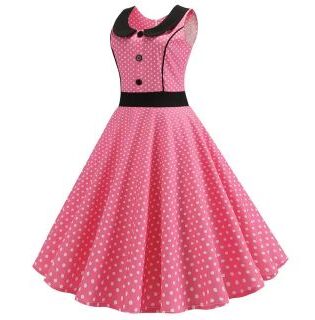 50S PINK POLKADOT DRESS ADULT