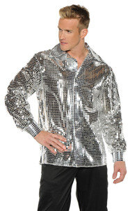70S DISCO SHIRT - SILVER