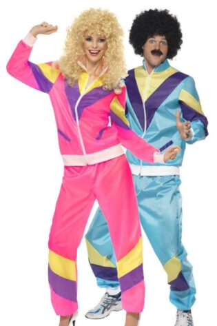 80S NEON GYM TRACKSUITS ADULT