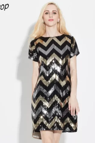 80S VIDEO STAR BLK 7 GOLD COSTUME ADULT