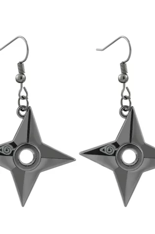 HIDDEN LEAF VILLAGE FUMA SHURIKEN EARRINGS