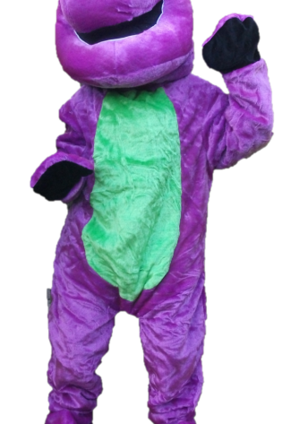 BARNEY DINOSAUR MASCOT CHARACTER