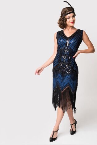 ROYAL BLUE FLAPPER DRESS