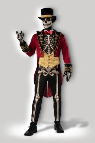 DAY OF THE DEAD SKELETON RINGMASTER COSTUME SET