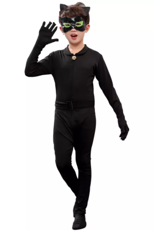 KIDS BOOK CHARACTERS CAT NOIR COSTUME CHILD