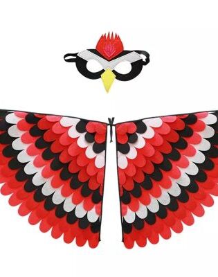 KIDS BOOK CHARACTERS RED BIRD WINGS MASK