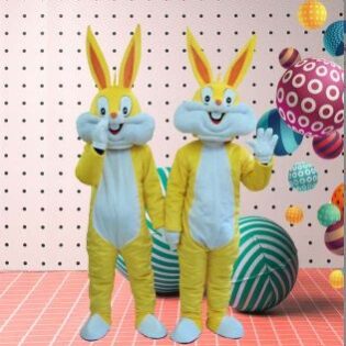 MASCOT EASTER BUNNY YELLOW