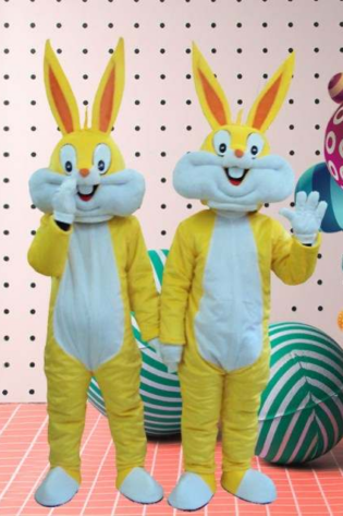 MASCOT EASTER BUNNY YELLOW