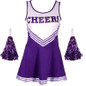MOVIES CHARACTERS CHEERLEADER COSTUME PURPLE