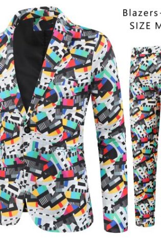 MOVIES TVS TEST PATTERN SUIT MENS