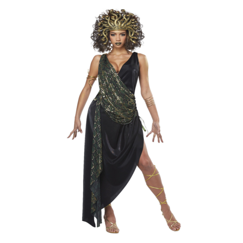 Woman in Medusa costume