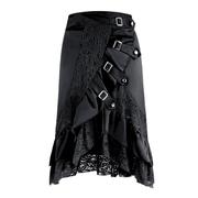 STEAM PUNK SKIRT BLACK LONG