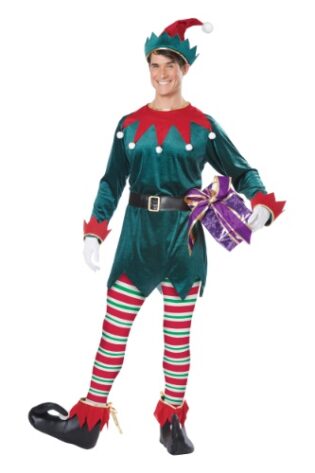 XMAS FESTIVE ELF COSTUME ADULTS