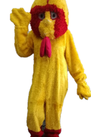 CHICKEN YELLOW AND RED  MASCOT