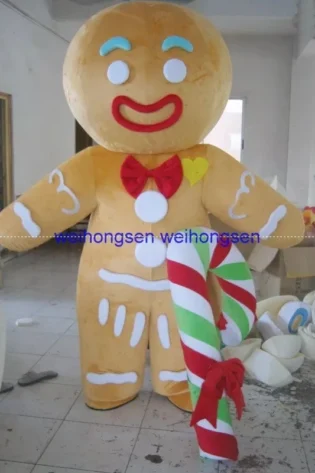 XMAS MASCOT GINGERBREAD MAN ADULT