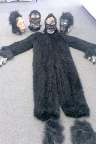 GORILLA SUIT WITH DIFFERENT MASK OPTIONS