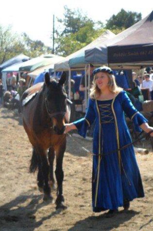 MEDIEVAL GIRL AND HORSE