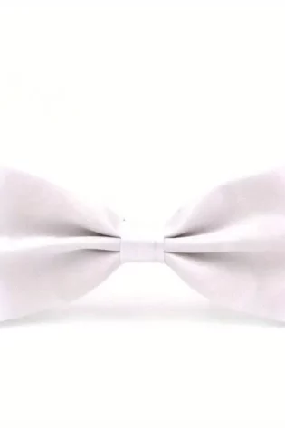 SATIN BOWTIE WHITE