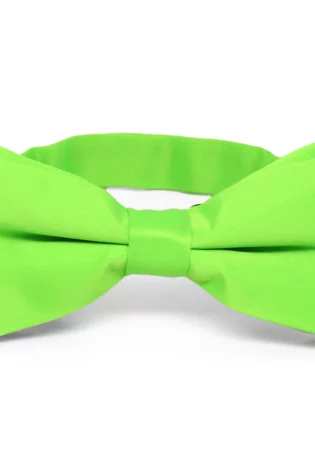 SATIN BOWTIE LUMO GREEN