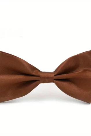 SATIN BOWTIE BROWN