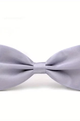 SATIN BOWTIE SILVER