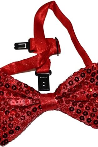 RED SEQUANCE BOW TIE