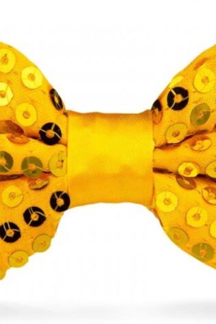 YELLOW SEQUANCE BOW TIE