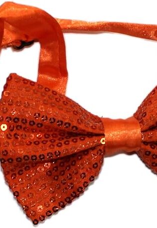 ORANGE SEQUANCE BOW TIE