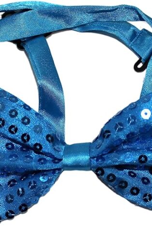 TURQUOISE SEQUANCE BOW TIE