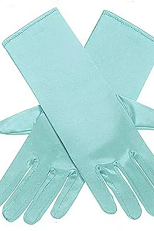 TURQUIOSE SHINNY GLOVES  MEDIUM