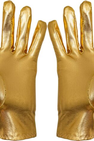 GOLD MATALIC GLOVES  MEDIUM