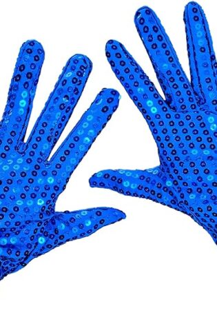 ROYAL BLUE  SEQUENCED SHORT GLOVES