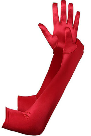 LONG RED PLAIN GLOVES