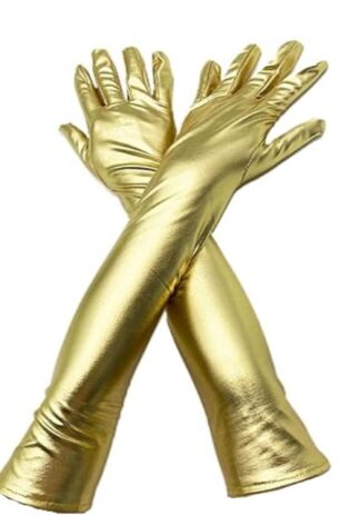 LONG GOLD MATALIC GLOVES