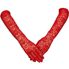 LONG WHITE LACES GLOVES