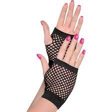SHORT NET GLOVES BLACK