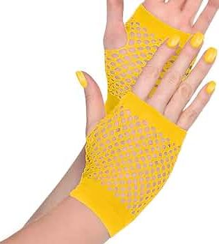 SHORT NET GLOVES LUMO YELLOW