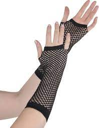 LONG NET GLOVES BLACK