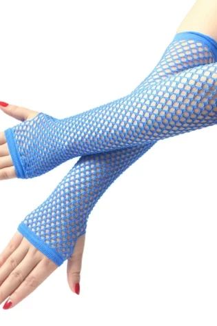 LONG NET GLOVES TERQUOISE