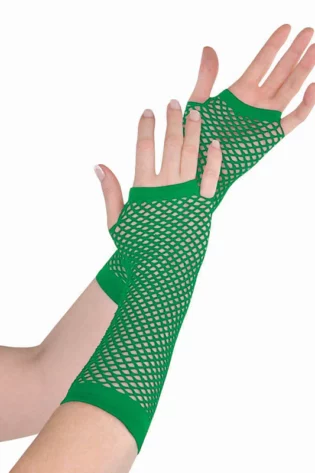 LONG  NET GLOVES  GREEN