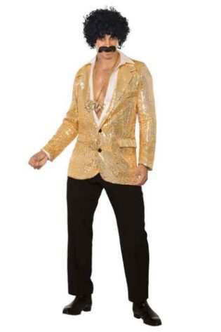 70s DISCO JACKET - GOLD SEQUIN