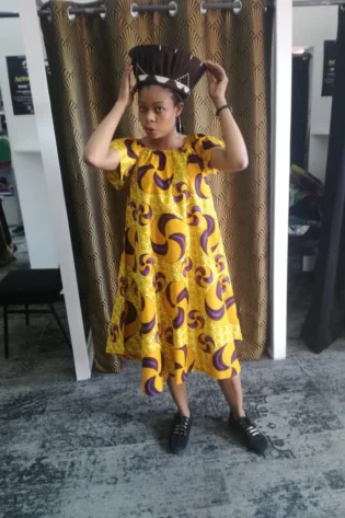 Yellow African Shwe Shwe Dress