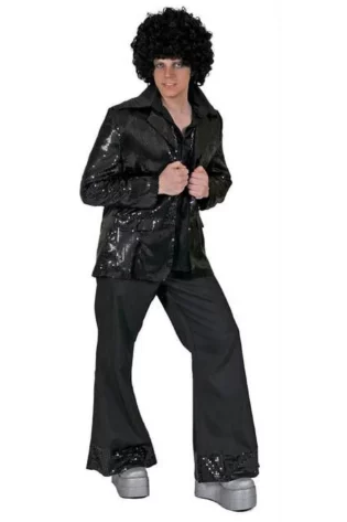 70s DISCO JACKET -BLACK SEQUIN