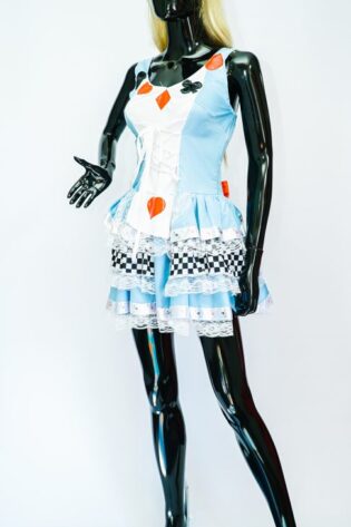 ALICE IN WONDERLAND - SEXY ALICE IN WONDERLAND DRESS AND ALICE IN WONDERLAND ACCESSORIE BLUE HAIR BOW