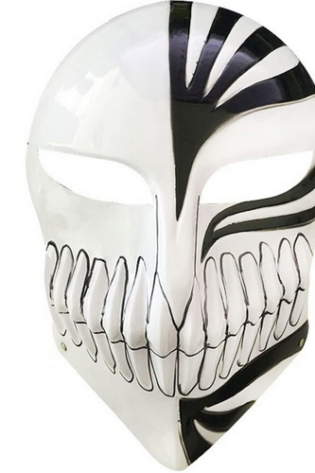 ITCHIGO HOLLOW MASK BLACK AND WHITE