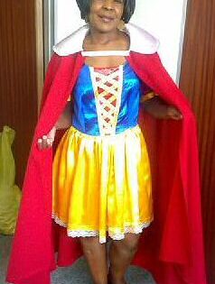 PRINCESS SNOW WHITE DRESS AND ACCESSORIES - RED HAIR BOW