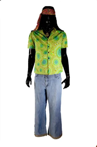 1960S WOODSTOCK HIPPY SHIRT AND HIPPY PANTS - MENS AND 1960S ACCESSORIES - 1960S HEADBAND