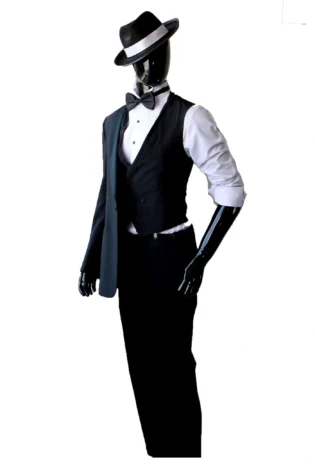 1920S BLACK PINSTRIPE MAFIA SUIT