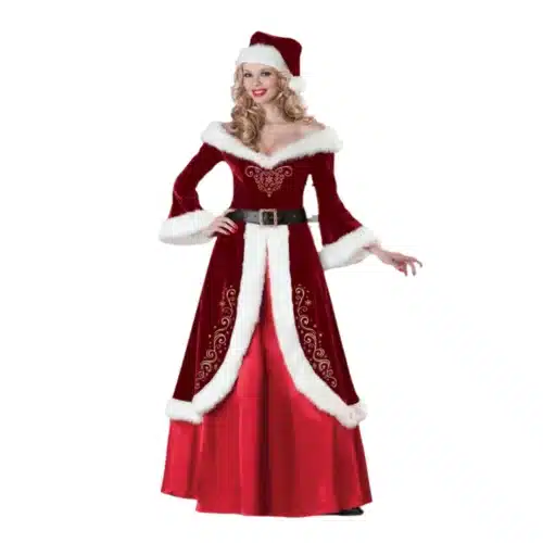 Woman in Mrs Claus dress